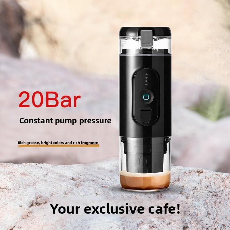 mini Heating Espresso Coffee Machine Potable Capsule Outdoor Travel Car Electric Coffee Maker
