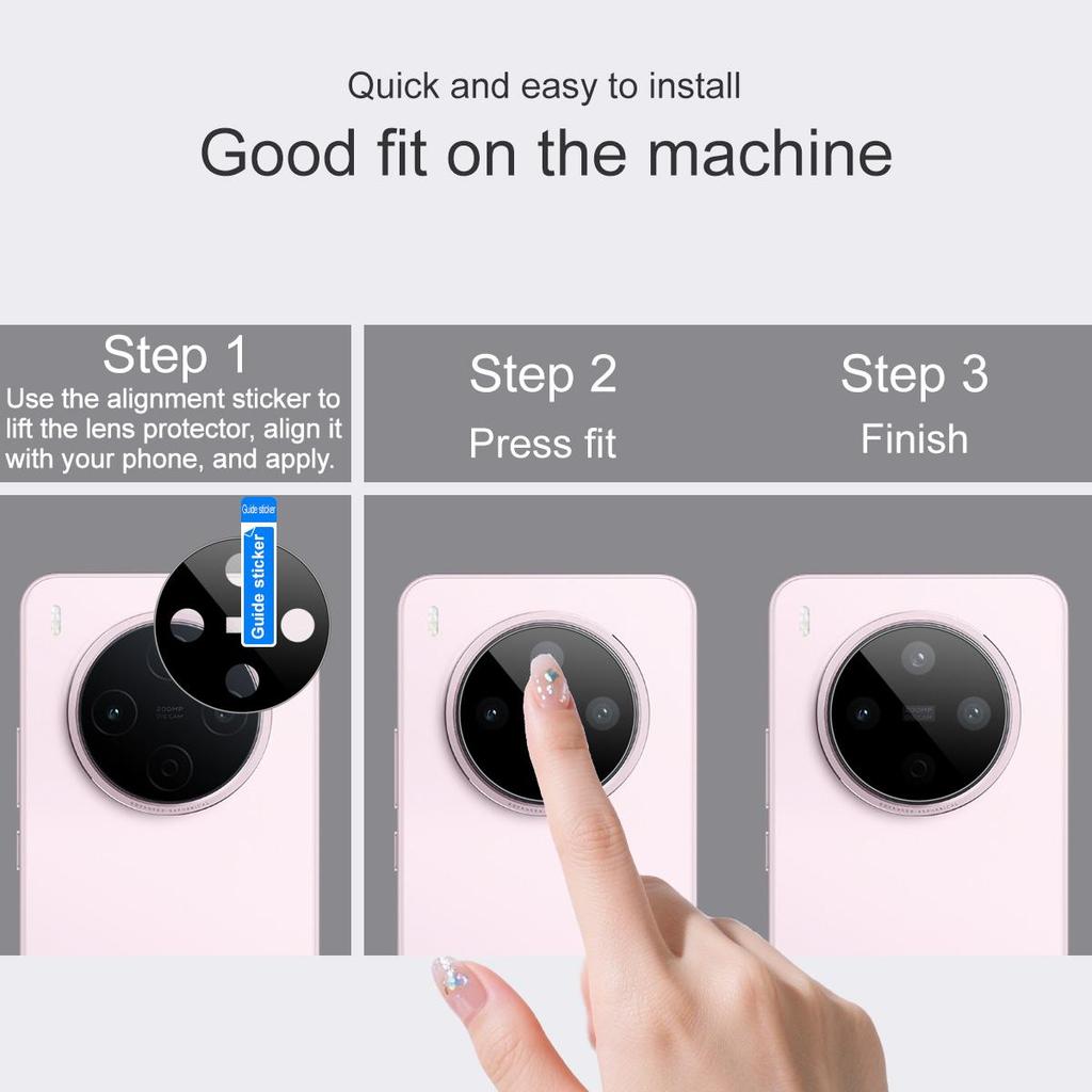For Vivo Y500 Pro 5G Glass IMAK High Definition Glass Lens Film Black Version