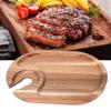 Wine Appetizer Plate Cheese Board Wooden Steak Plate with Wine Glass Holder for Party Gathering