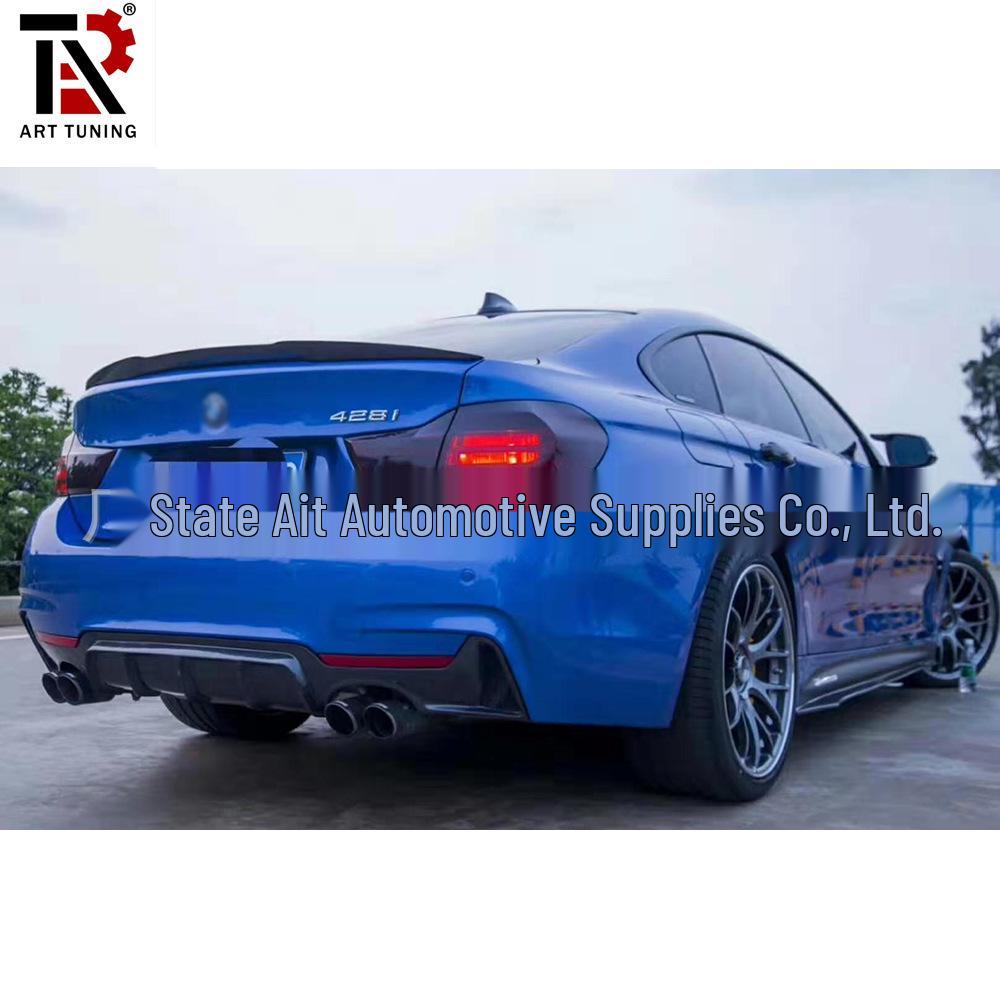 Lip spate dublu quad din fibră de carbon pentru BMW Seria 4 F32 F33 F36 M Sport