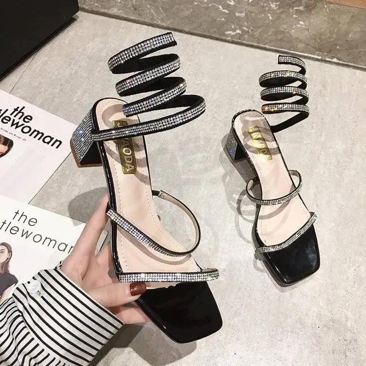 Fashion Black Roman Style Sandals for Women Designer The Best Casual Woman Shoes Summer 2025 Offers Asian Size Comfortable Vip Sandal