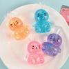 Rabbit Squeeze Toy with Glitter Clear Cartoon Frog Shape Stress Relief Sensory Toy Anxiety Relieving Slow Rising Stress Ball Hand Toy