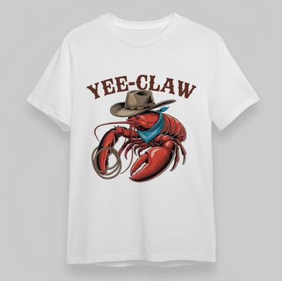 Dames Plus Size Klassiek T-shirt Yee Claw Cowboy Stijl Kreeft Grafisch T-shirt USA