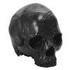 Yousheng Resin Skull Ornament, Dark Style Skull Halloween Prop, Sturdy Durable Teaching Model, Matte Black Anatomy