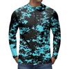Men's Crew Neck Printed Long Sleeve Zip Breathable Quick Dry Cycling Jersey for Outdoor Sports Activities