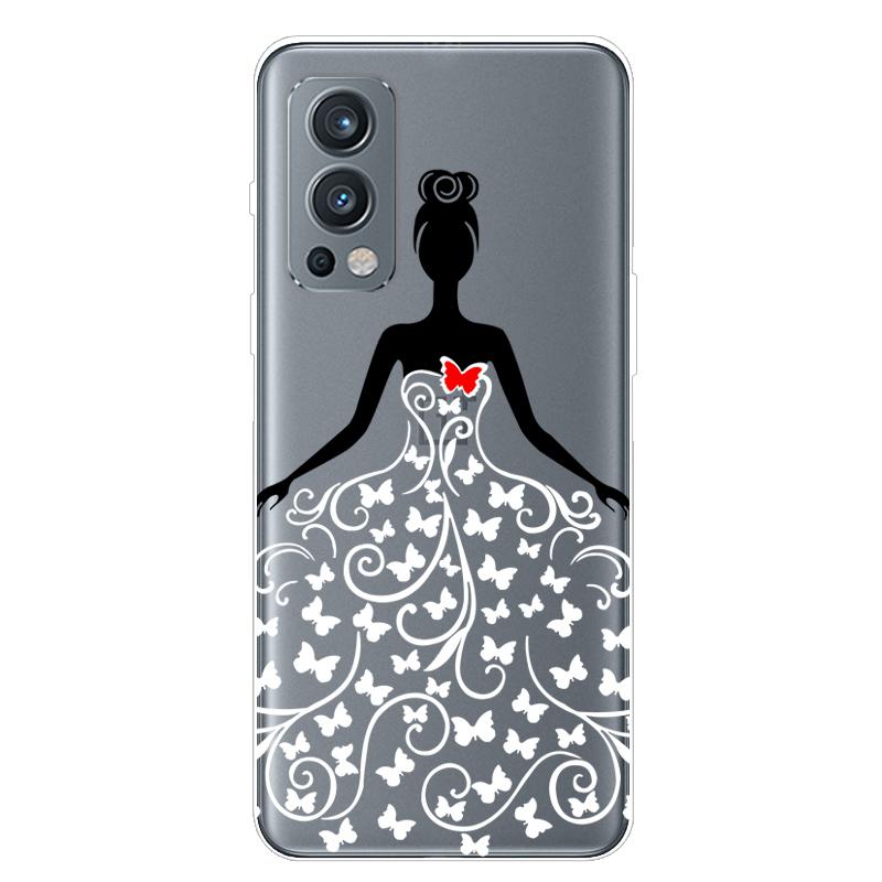 Für OnePlus Nord 2 5G Hülle TPU Silikon Weich Cartoon Transparent Hülle für One Plus Nord 2 5G Handyhülle Nord2 5G Transparente Coque