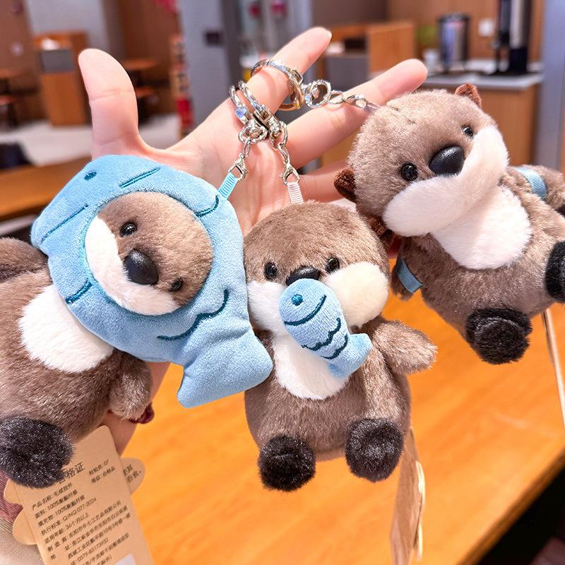 Otter Pendant Doll Plush Toy Birthday Gift Bag Hanging Birthday Gift Couple Small Keychain