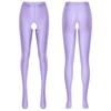 Women's High Waist Control Top Tights Shiny Pantyhose Silky Stockings