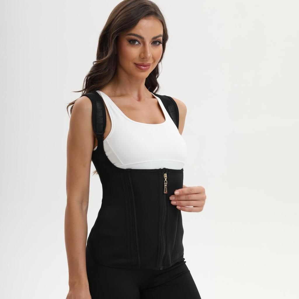 Women's Body Shaping Corset with Shoulder Strap and Belly Slimming Belt