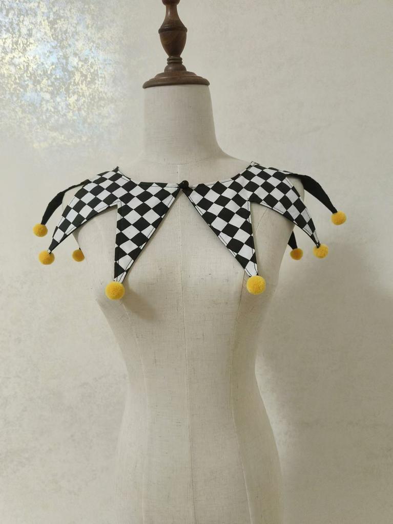 Customized fake collar clown Neck Ties Cosplay collar for woman detachable Fake collars Bow tie cosplay accessories