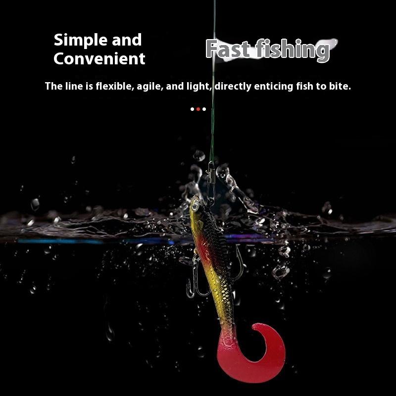 20 stk Anti-bitt Stål Fiskesene Ståltråd Fortom Med Svivel Fisketilbehør Blykjerne Fiskesene 15/20/30 cm