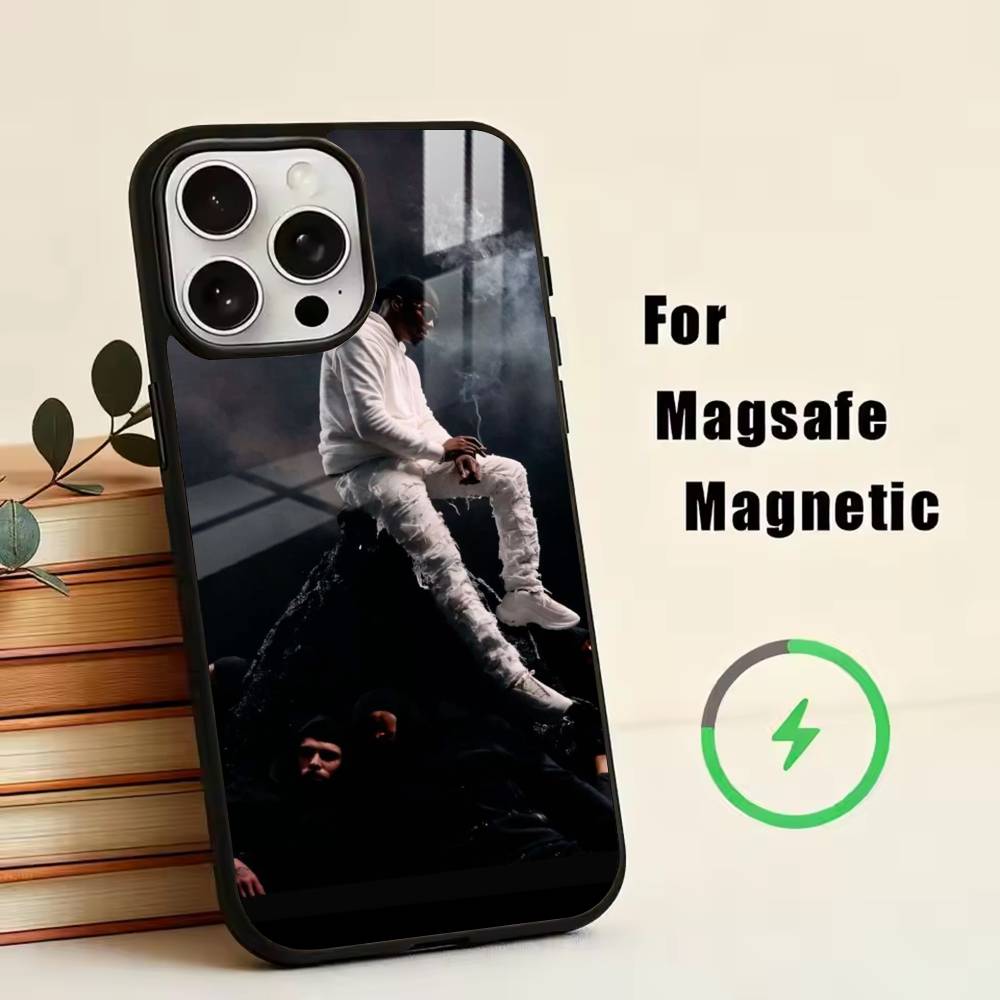 Singer-Diamant Noir Phone Case For iPhone17,16,15,14,13,12,11 Plus,Pro Magnetic For Magsafe Wireless Charging