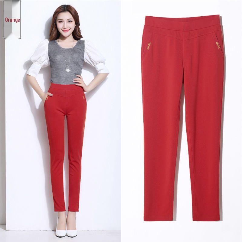 Calças de Verão de Linho com Cintura Elástica para Mulheres - Estilo Casual para Mães de Meia-Idade e Idosas