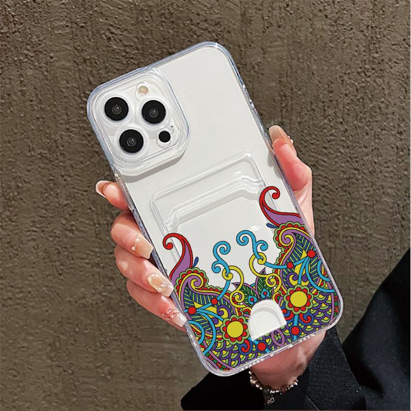 

Силиконовый чехол-карман для карт для Realme 10 C21 C21Y iPhone 14 16 15 Samsung A06 A16 A54 Infinix Note 30 Pro Прозрачный бампер для телефона Samsung A23 (4G)/5G)