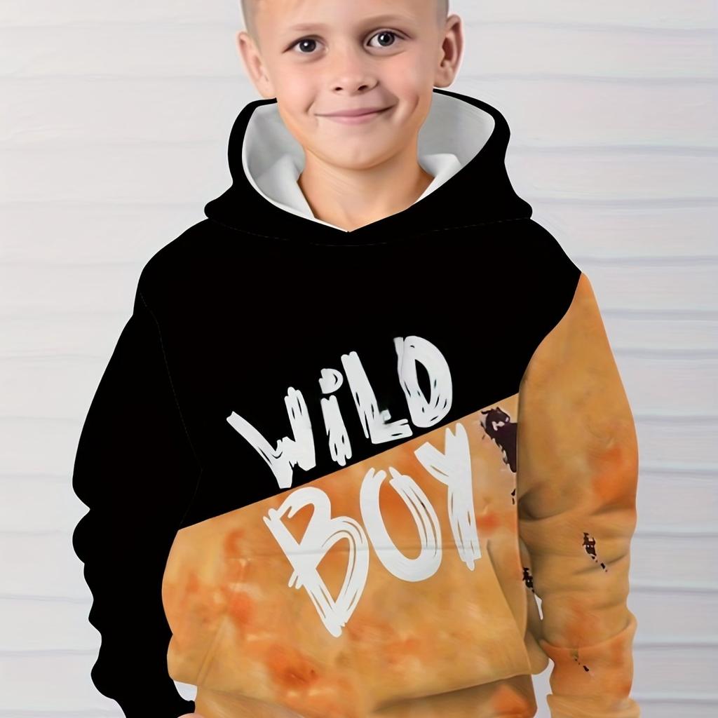 Kinderkleidung Jungen Hoodies Langarm 3D Simple Print Kinder Frühling Herbst Kleidung Casual Outdoor Pullover Junge Mädchen Kleidung Tops