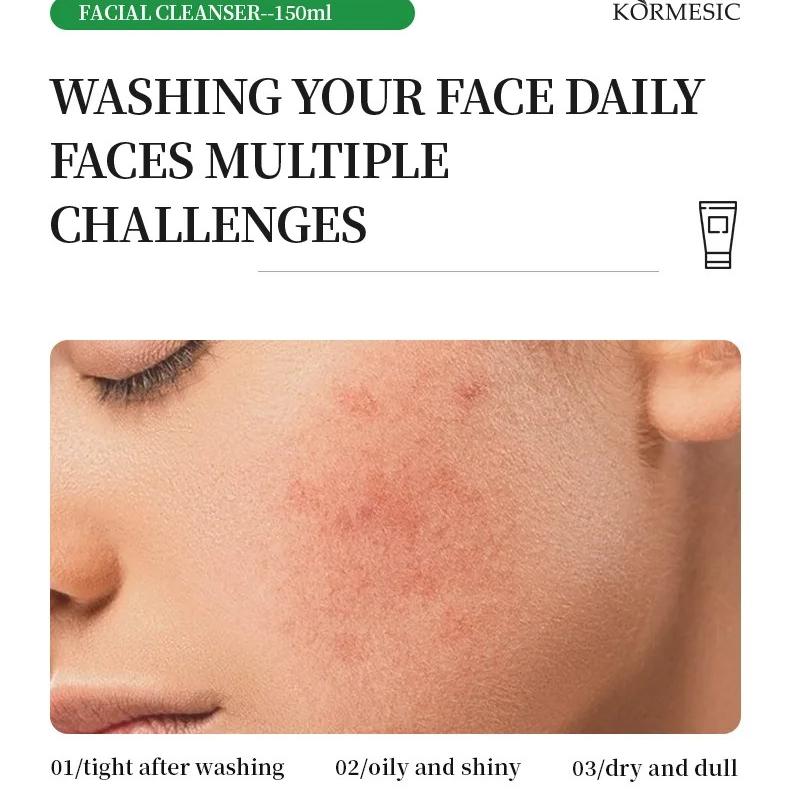 Aloe Vera Facial Cleanser Moisturizing Hydrating Quick Foaming Deep Cleansing Gentle Non Irritating