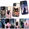 Funda Coque Cover for Huawei P30 P20 P10 Mate 10 20 Lite Pro Y9A Y8S P Smart Y6 Y7 Y9 Prime 2019 Case Black Meow Kitten Cat