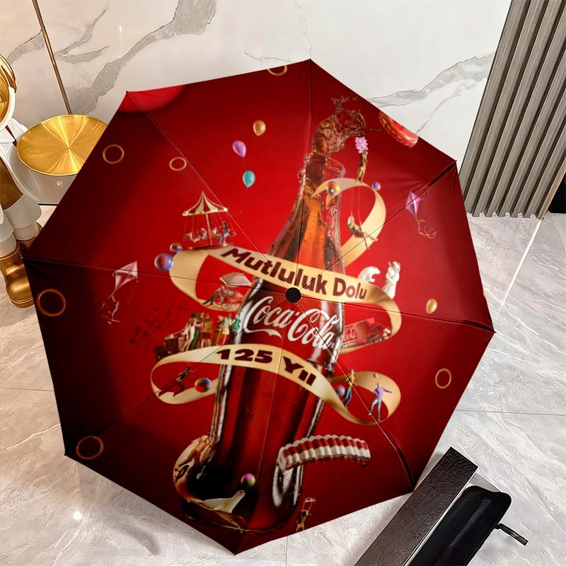 Christmas Gift Halloween Theme Bear Truck Coca Cola umbrella is suitable for all seasons, including home travel and outdoor activities Y24