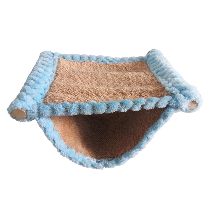 

Птицы качели гамак плюшевый подвесной домик маленький питомец белка 2 слоя гамак кровати D0LD S синий