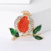 Stylish Pomegranate Brooch Accessory Elegant Lapel Pin Eye Catching Pomegranate Shaped Brooch for Daily Wear Parties