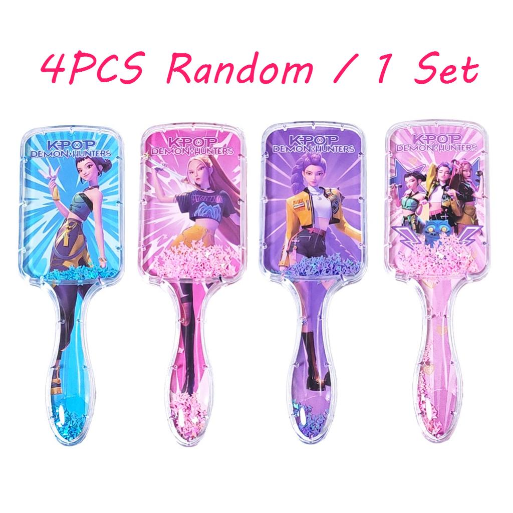  Pettine a Cuscino d'Aria a Tema KPOP Demon Hunters, Spazzola per Capelli Portatile alla Moda per Ragazze Studenti Fan Club Regalo