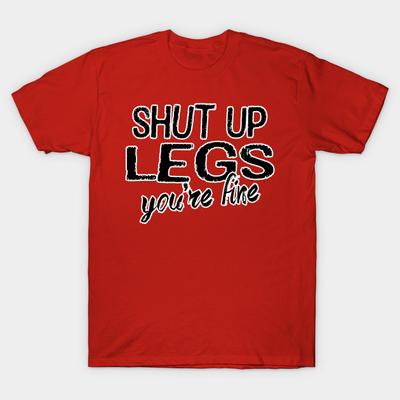 Asian Size Men Print T-shirt Shut Up Legs No-Cut Heat Transfer Print Cotton Tshirt