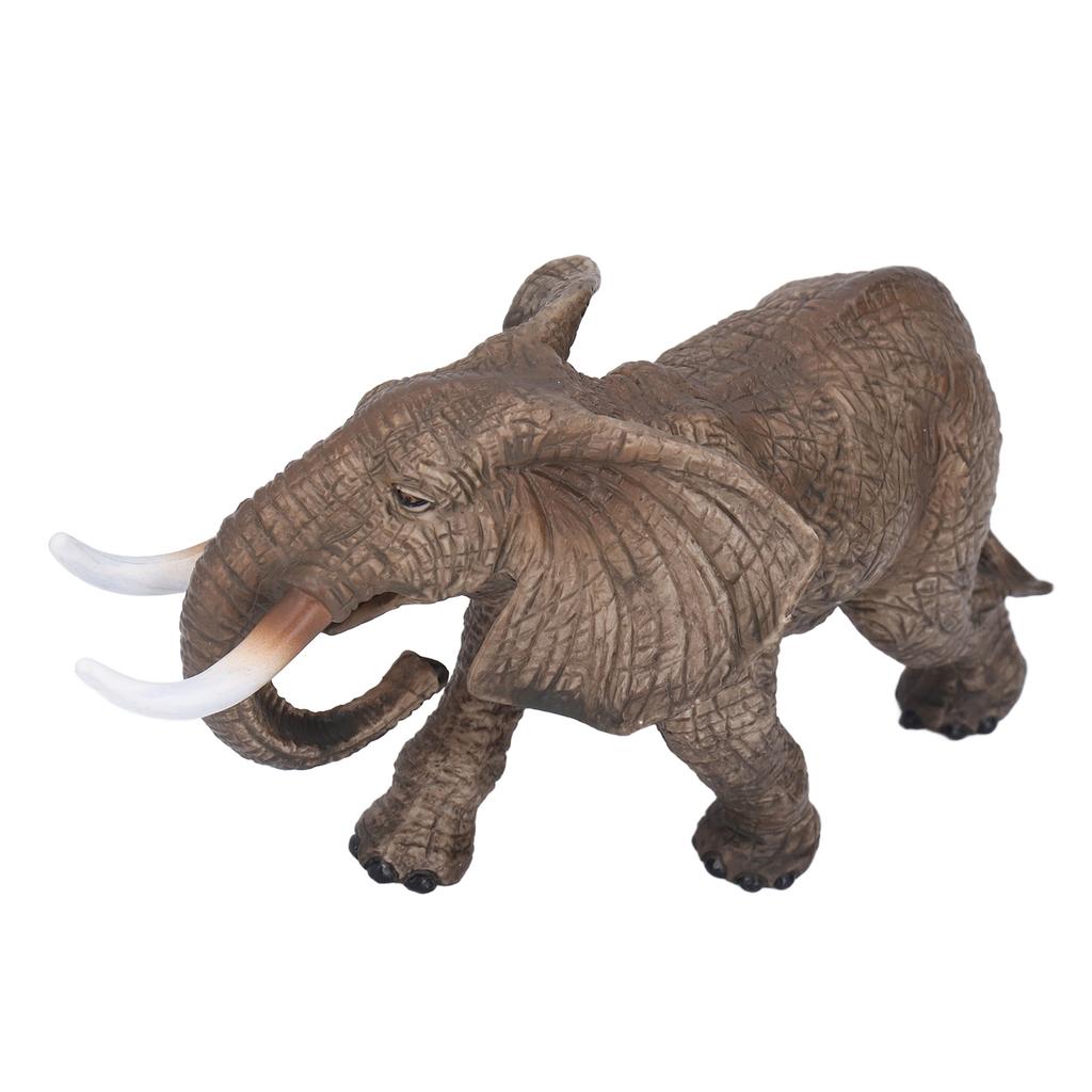 Elephant Figurine Model Vivid Details High Simulation Elephant Model Ornament for Home Decoration