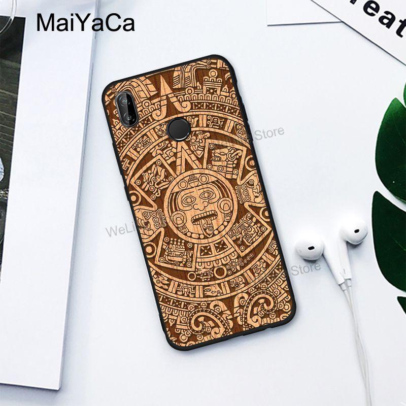 Mayan Calendar Wood Pattern Case For Xiaomi Redmi Note 11 Pro 10 9 8 9S 10S 9A 9T Mi 11T 11 Lite POCO F3 M3 M4 X3 Pro GT
