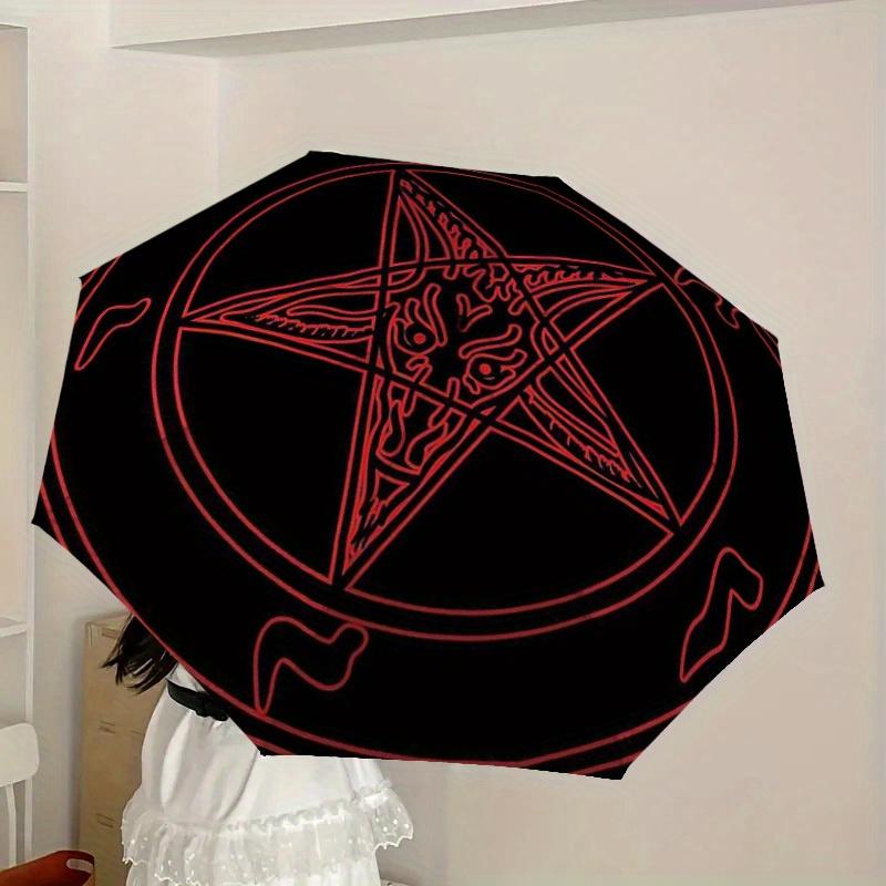 1pc Baphomet, Sigil Print Umbrella , Multi-functional Umbrellafor Men & Women, Valentine's Day Gift0817133