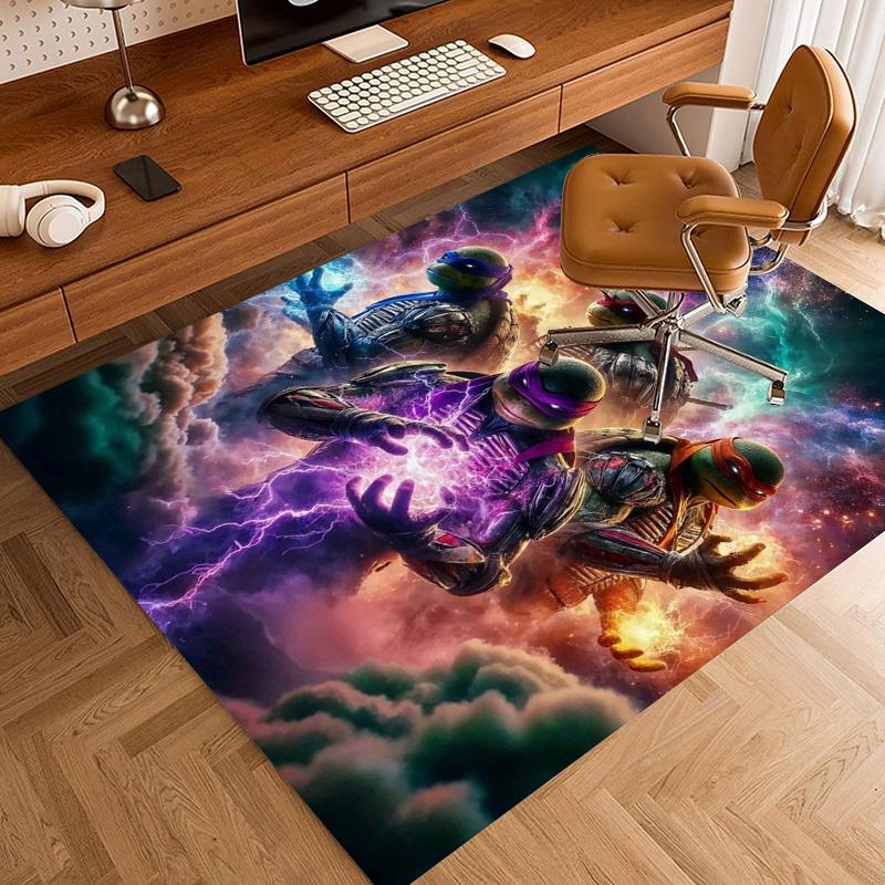 Ninja Turtles Cosmic Energy Carpet Floor Mats Printing Room Office Chair Cushion Dormitory Decoration