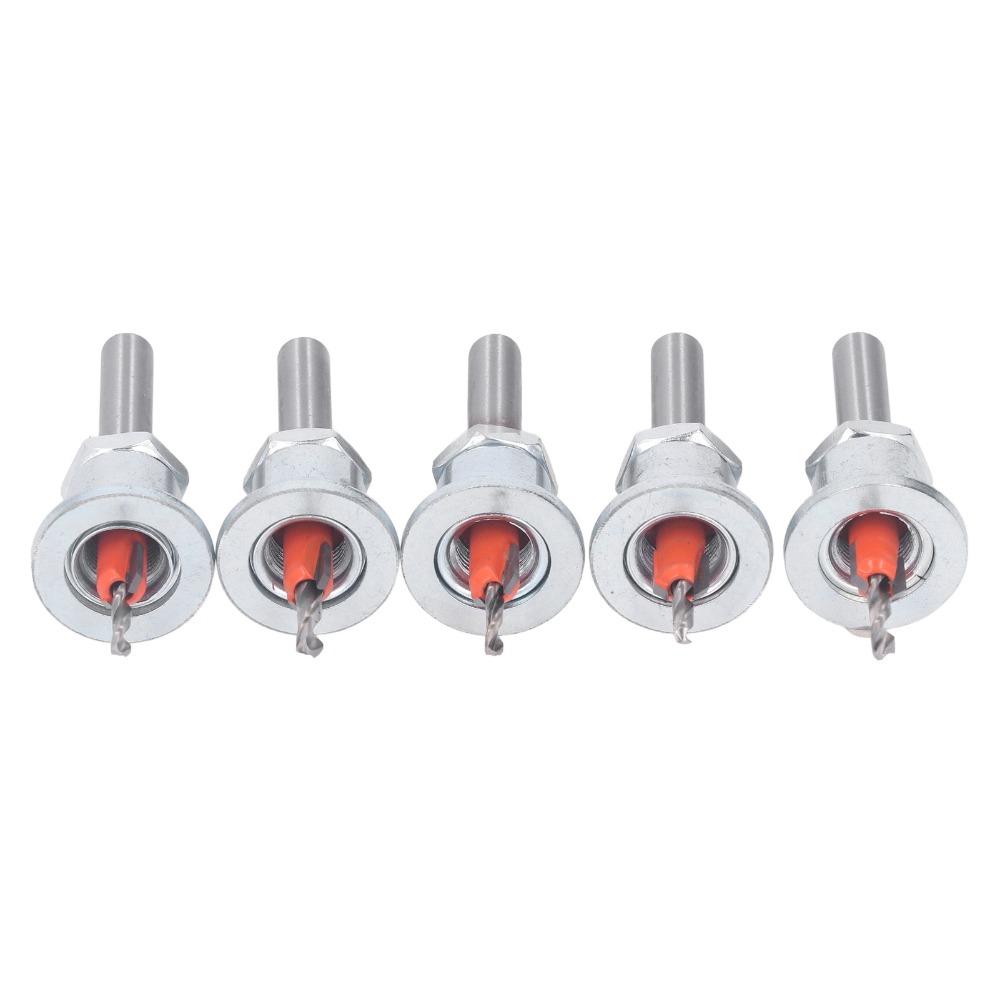 5pcs 90 Degree Angle Countersink Drill Bit Set Carbide Tipped Drill Bit For Woodworking