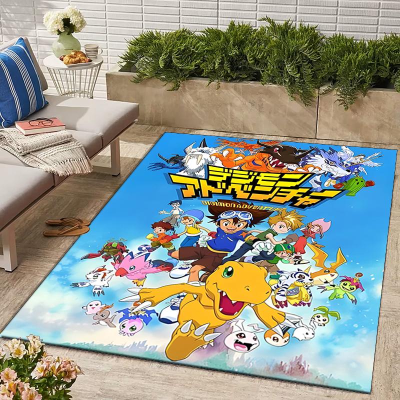 Digimon Design Area Rug - Non-Slip, Soft & Cozy Floor Mat for Living Room, Bedroom, Office - Indoor/Outdoor Decorative Carpet