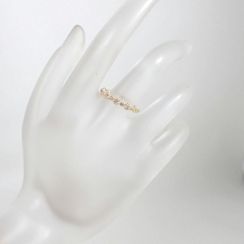 [Pre-owned] Agete K10 Diamond 0.09ct Ring / Size 11 / J92-6