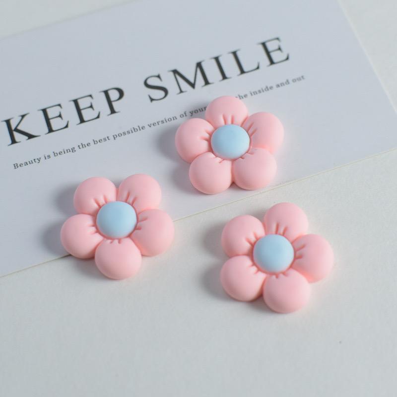 10 Pcs New Cute Cartoon Versatile Little Fresh Flower Series Resin Scrapbook Diy Jewelry Children Gift Hairpin Accessories A60