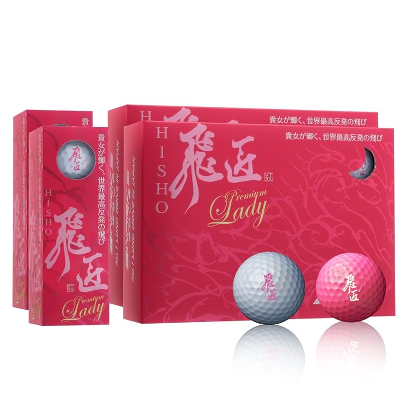 

Works Golf (WORKS GOLF) golf ball Flying Master premium lady pink pearl 2 dozen
