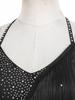 Womens Latin Dance Leotard Halter Neck Backless Design Rhinestone and Tassel Embellishments for Competitions and Shows