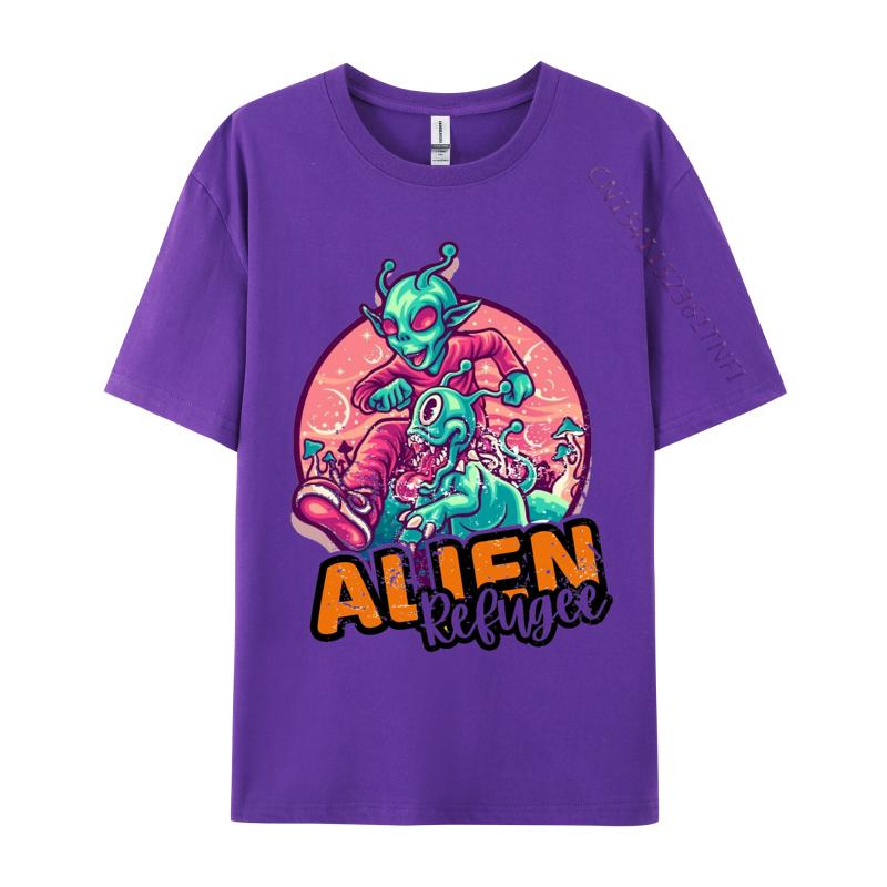 Design Tshirts Alien Refugee Tshirts Natural Cotton Unisex Tops Shirts Fashionable Tops Shirts Top Quality