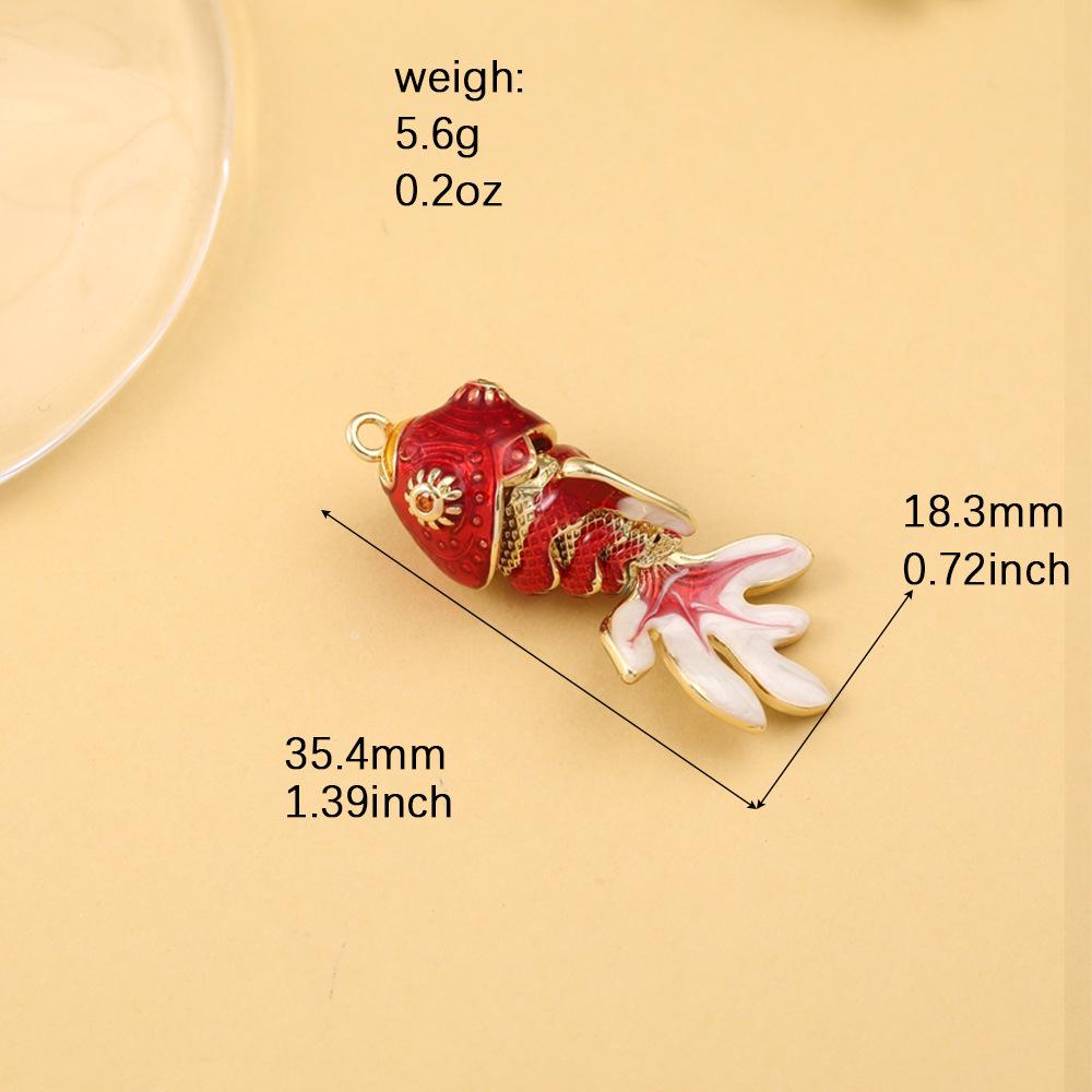 Gold-Plated Colorful Koi Fish Pendant Necklace - Summer Ocean Series