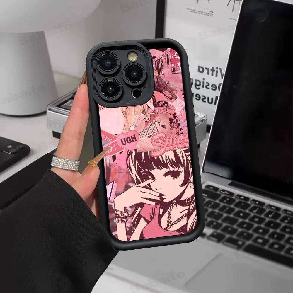 Fashion Gyaru Gyaru Gril Phone Case For IPhone 11 12 13 16 15 17 14 Pro Max Soft Funda Silicone Cover