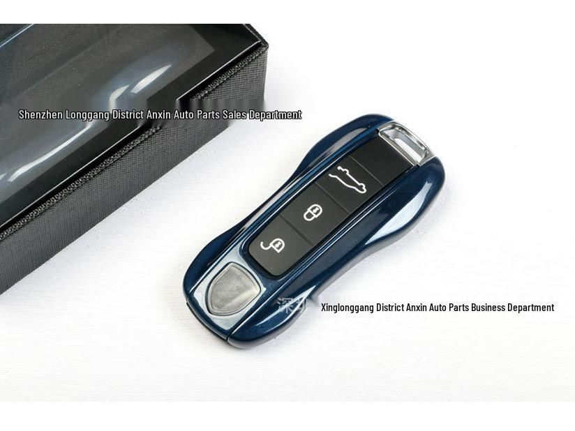 Midnight Blue Car Key Shell for Porsche MACAN, Cayenne, PANAMERA, 718/911