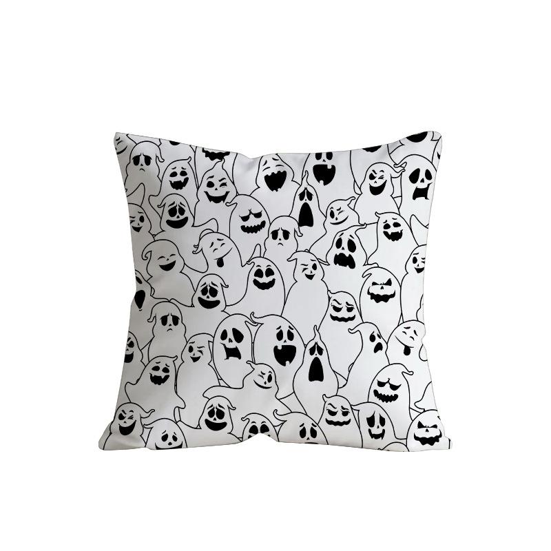 Retro Halloween Pillowcase Funny Skeleton Sofa Pillow Home Living Room Cushion Pillow Pillow
