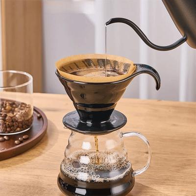 Kegelförmiger Keramik-Kaffeefilterbecher mit V-förmigem Design, handgebrühter Kaffeetrichter für die Heimbrüherei