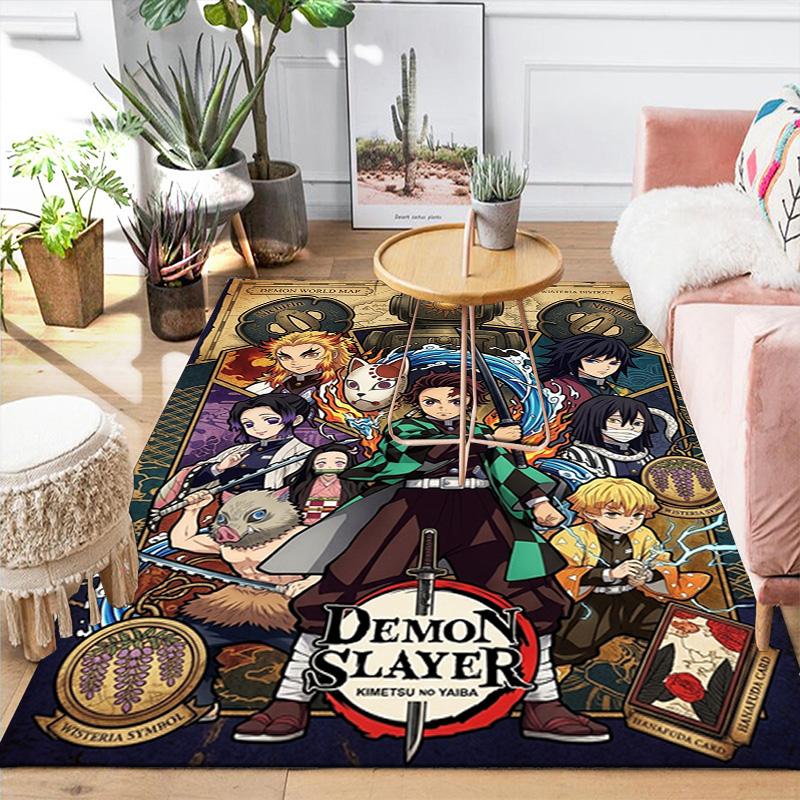 Kimetsu no YaibaB Comfortable Soft Area Rug Non-slip Washable Indoor Mat Home Decoration THW