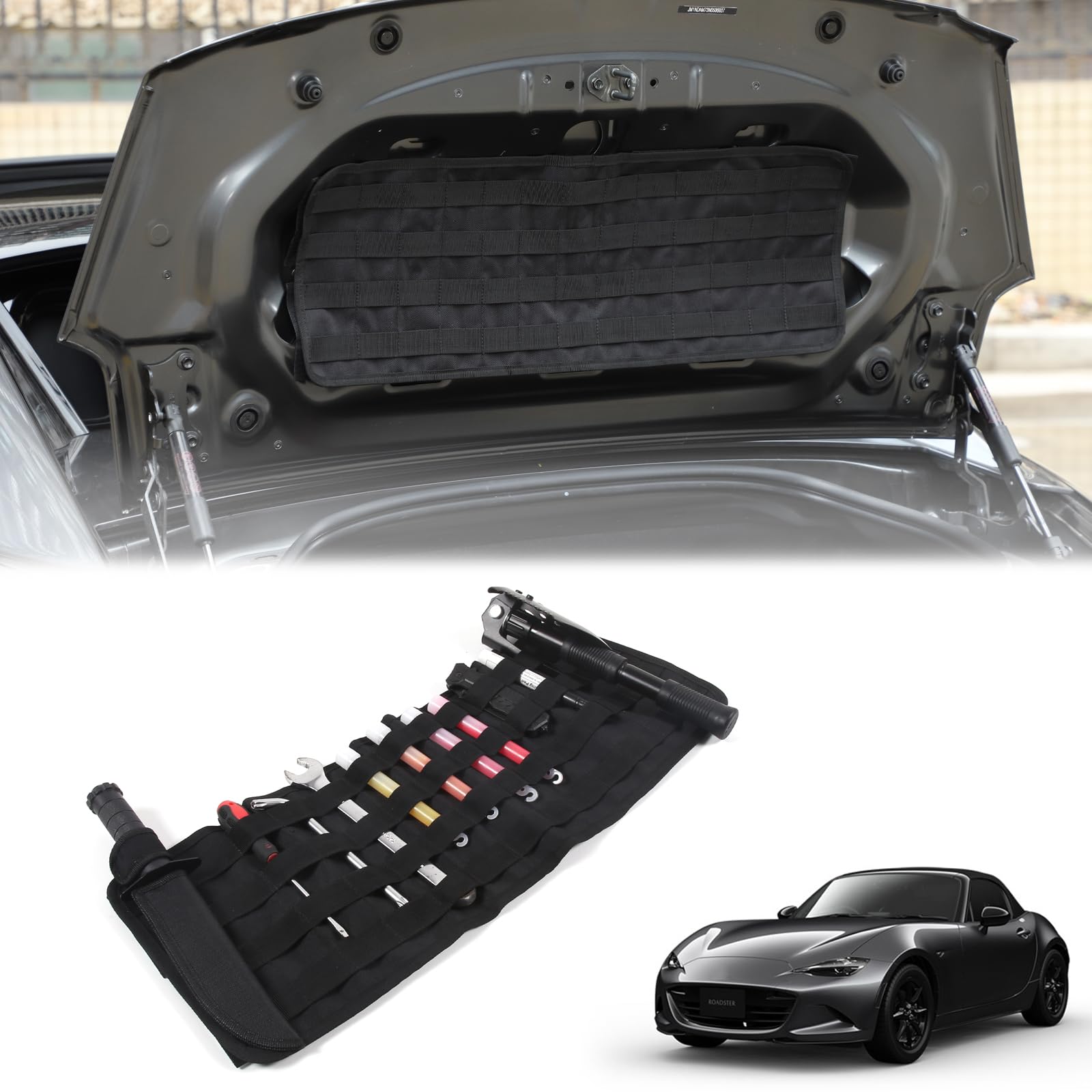 

Hcilloend Сумка для инструментов в багажник с хранением Оксфорд Легко для New Mazda Roadster Series Многофункциональная сумка для инструментов с подвешиванием инструментов в багажник Индивидуальный салон автомобиля