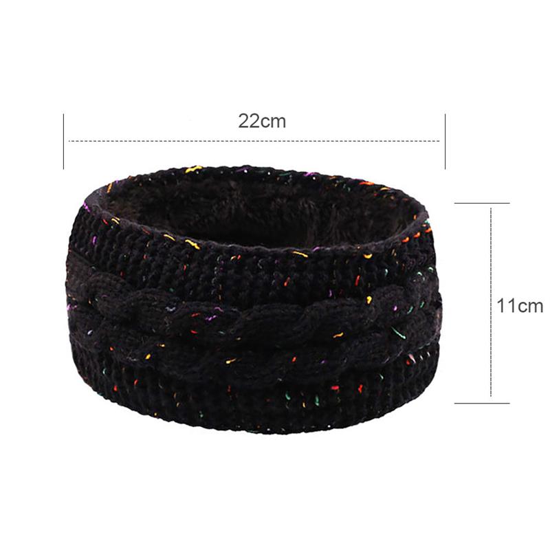 Womens Thermal Ribbed Thick Fleece Lined Winter Headband Wrap Ear Warmer