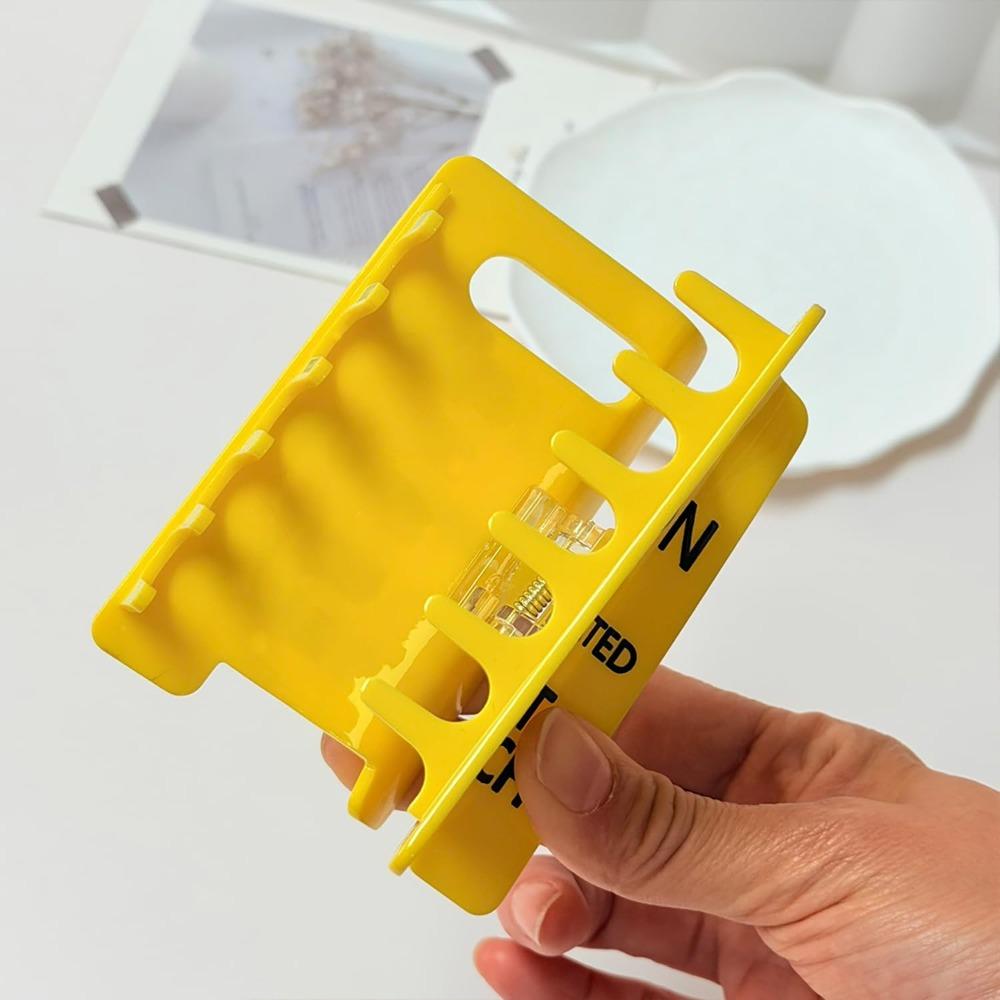 1pc Creative Funny Shark Clip Caution Overstimulated Desk Sign Hair Claw Office Home Ornament Ladies Headwear Hair Clip