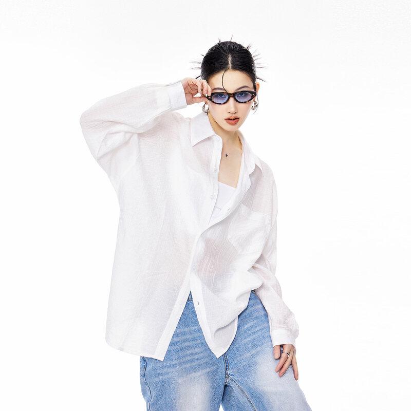 ICH MODE Women s Loose UV Protection Summer Shirt M