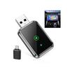 Wireless CarPlay Adapter for iPhone Fast and Stable Connection for 2015 and Up Built-in Bluetooth 5.3 5.8GHz Aluminum Design USB/Type-C No Latency