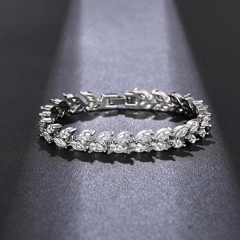 

CAOSHI Versatile Two Color Available Bracelets for Women Marquise Cubic Zirconia Temperament Zircon Wedding Party Accessories