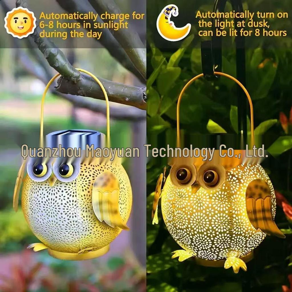 Exclusive Iron Art Owl Solar Light - Outdoor Courtyard and Villa Decoration